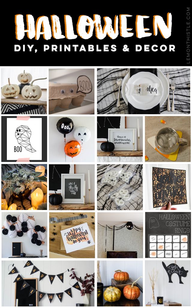 Halloween DIY, Decor &amp; Printables - Lemon Thistle