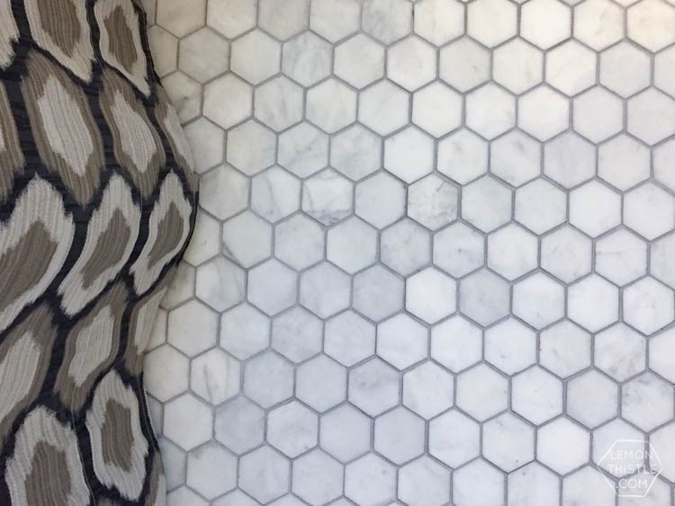 DIY Tiling with Marble- Bathroom One Room Challenge Week 4 