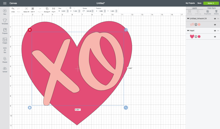 XO DIY Applique Pillow- cut with the Cricut Maker plus free pattern!