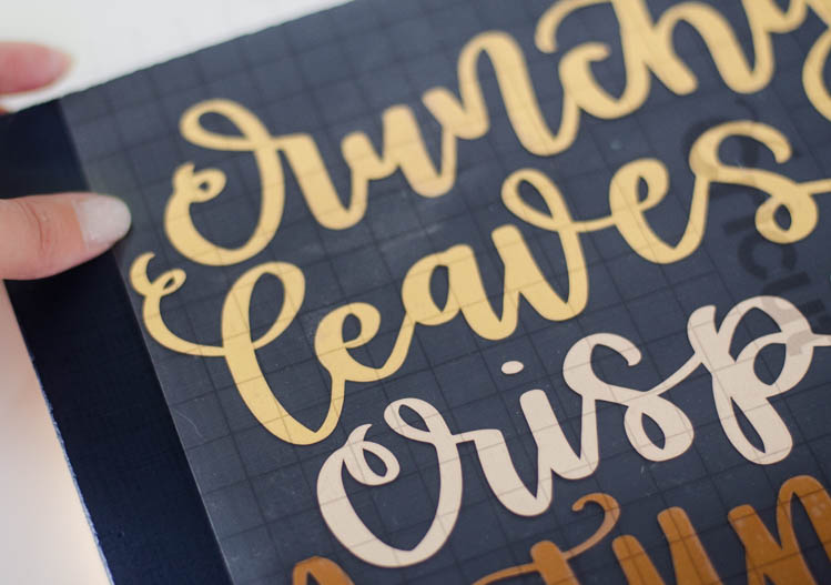 DIY Handlettered Autumn Sign in Matte Foils