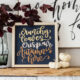 DIY Handlettered Autumn Sign in Matte Foils