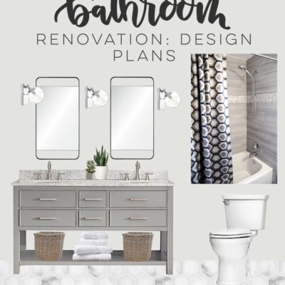 I love this neutral bathroom design plan... classic but modern and full of grey