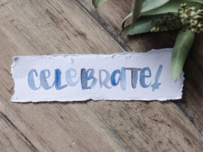 Celebrate! Custom lettering giveaway