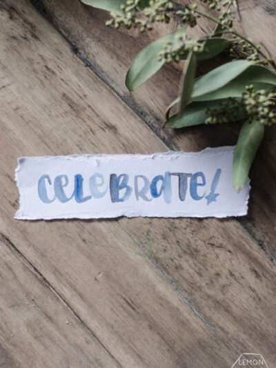 Celebrate! Custom lettering giveaway