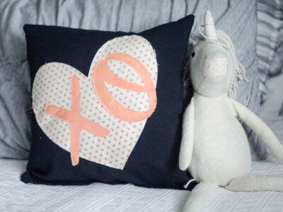 XO DIY Applique Pillow- cut with the Cricut Maker plus free pattern!