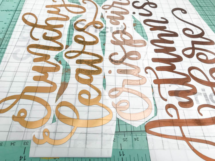 DIY Handlettered Autumn Sign in Matte Foils