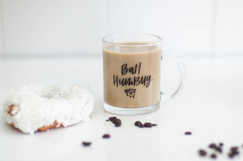 Bah Humbug! I love this handlettered holiday mug! Perfect Christmas gift.