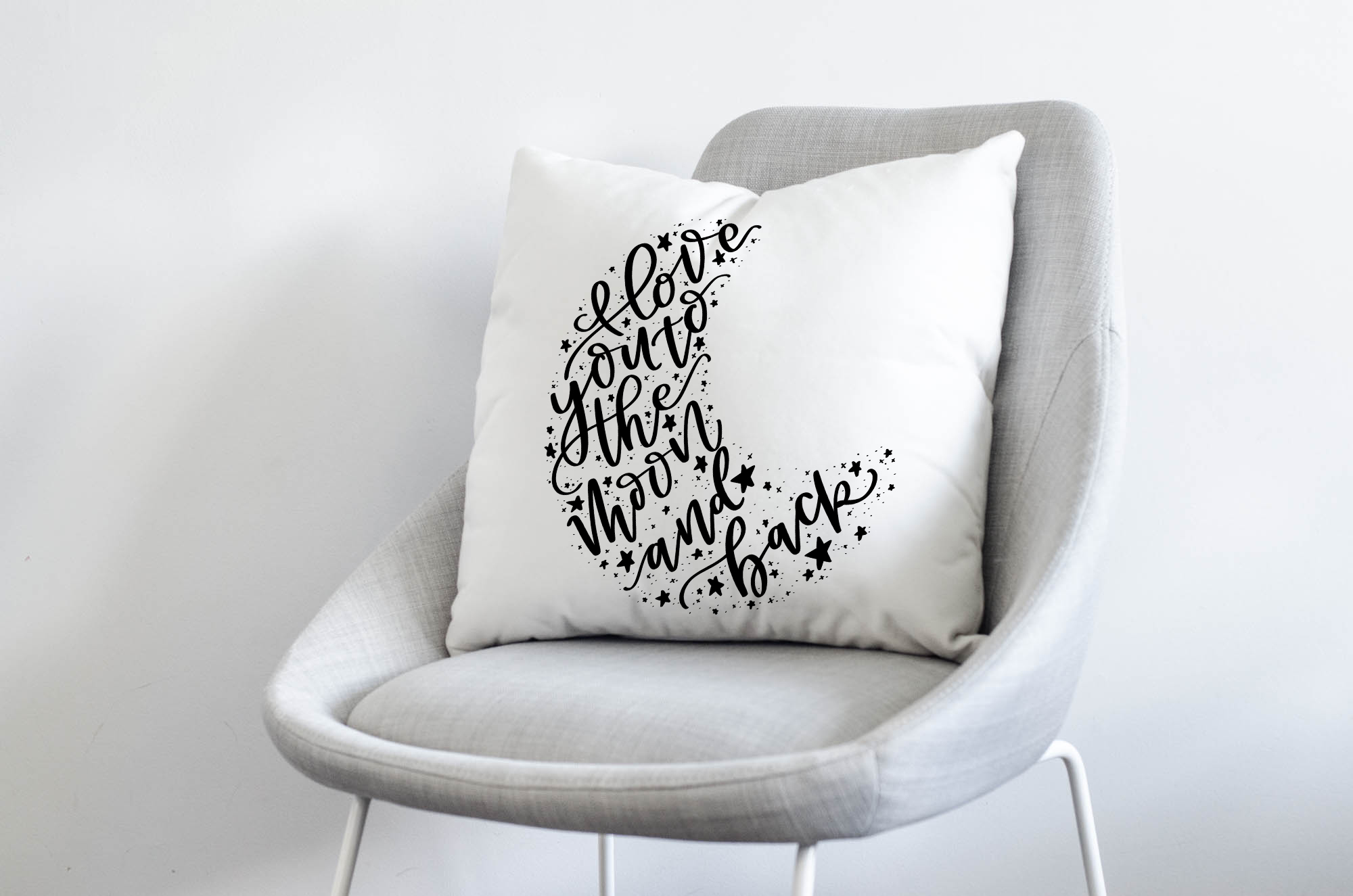 Upholstery Printed Craft Panel Love you to the moon and back Cushion