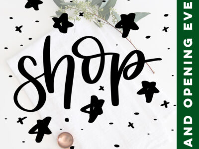 hand lettered home goods and gifts