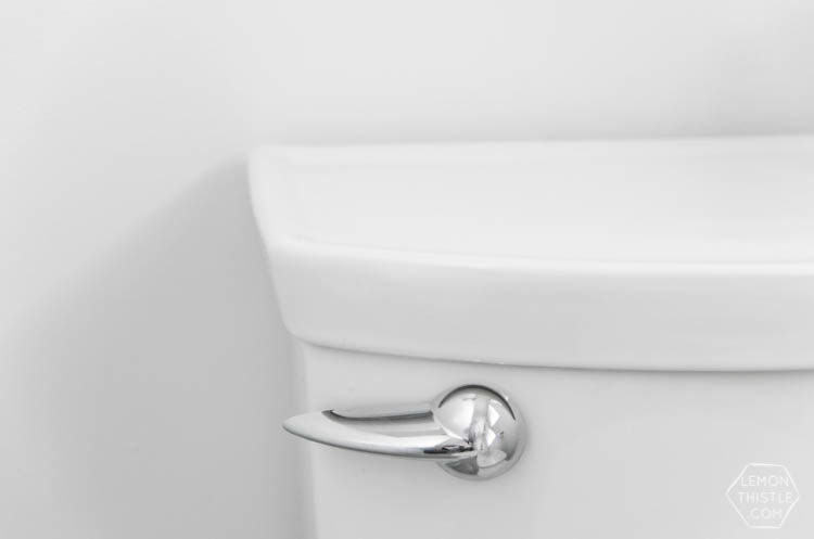 Classic Bathroom Makeover with marble hexagon tile and Modern Details- love the matte black with the chrome!