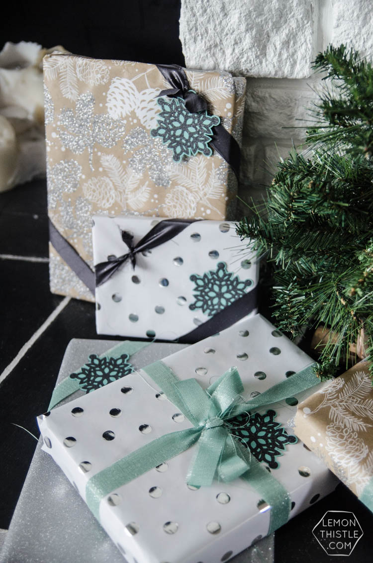 The easiest way to cut fabric for fabric ribbon- beautiful for holiday gift wrap!