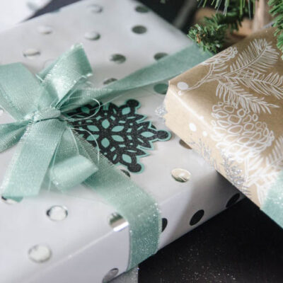 The easiest way to cut fabric for fabric ribbon- beautiful for holiday gift wrap!