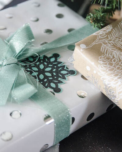 The easiest way to cut fabric for fabric ribbon- beautiful for holiday gift wrap!