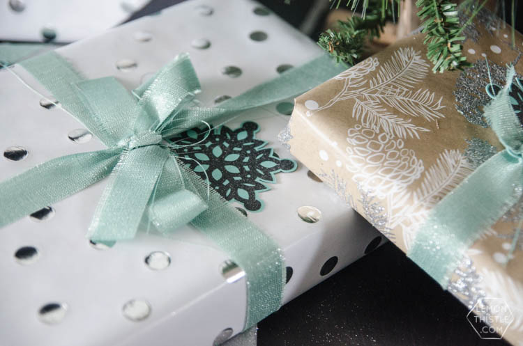 The easiest way to cut fabric for fabric ribbon- beautiful for holiday gift wrap!