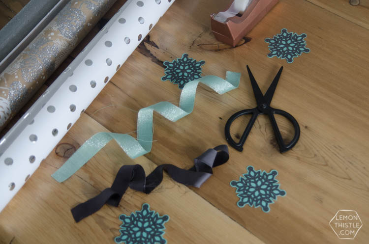 The easiest way to cut fabric for fabric ribbon- beautiful for holiday gift wrap!