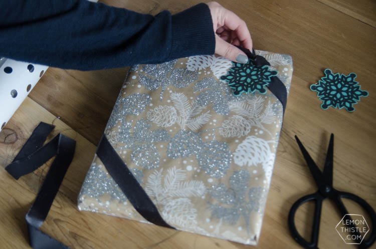 The easiest way to cut fabric for fabric ribbon- beautiful for holiday gift wrap!