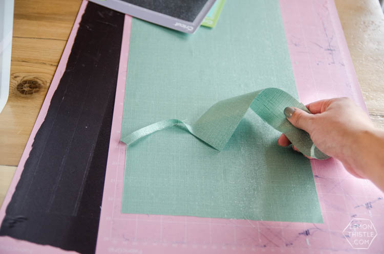 The easiest way to cut fabric for fabric ribbon- beautiful for holiday gift wrap!