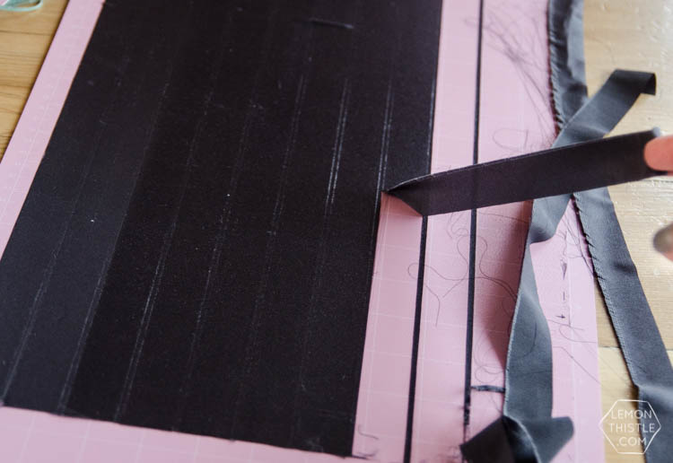 The easiest way to cut fabric for fabric ribbon- beautiful for holiday gift wrap!