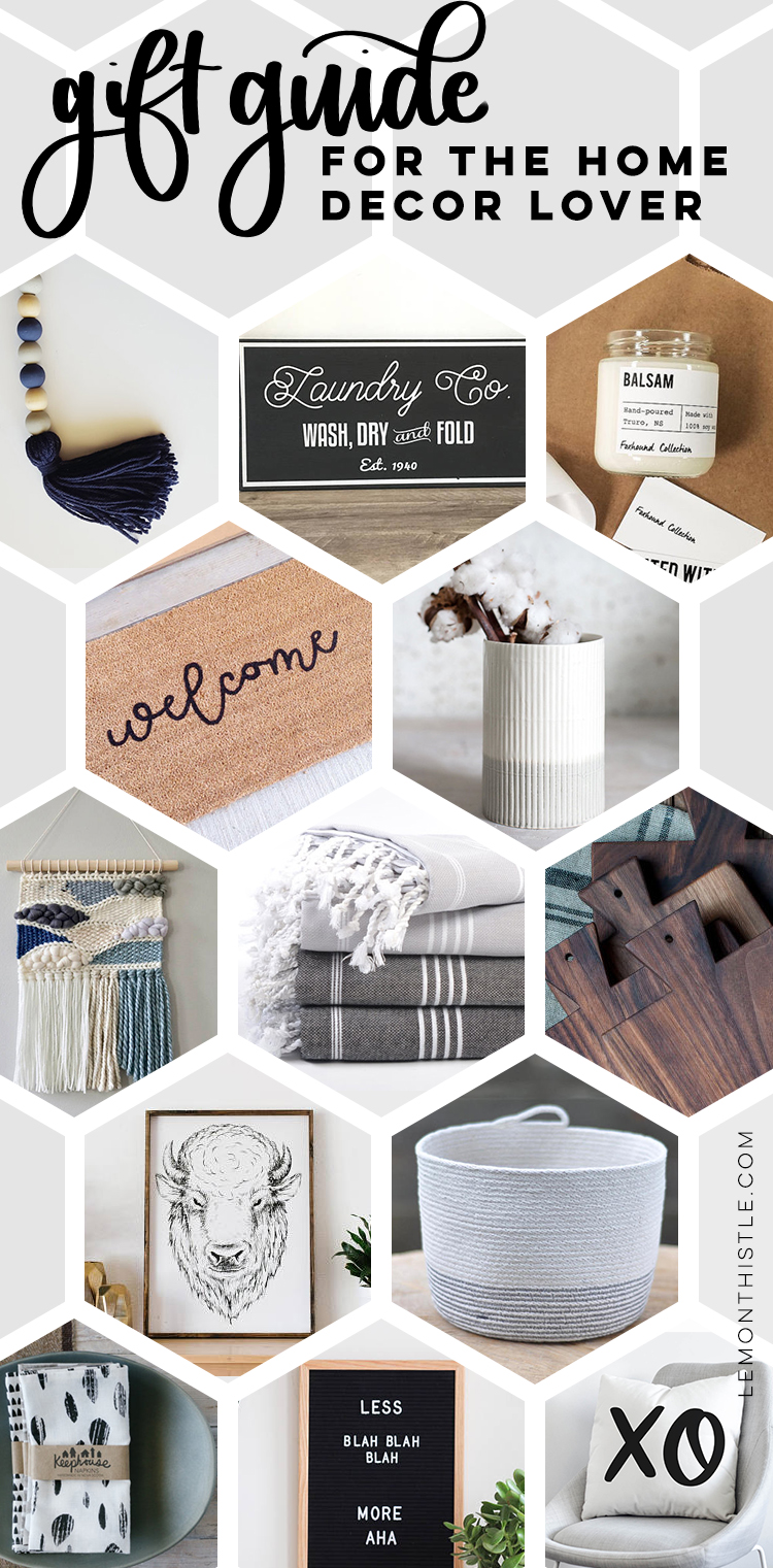 Etsy gift guide for the home decor lover- perfect gifts for her