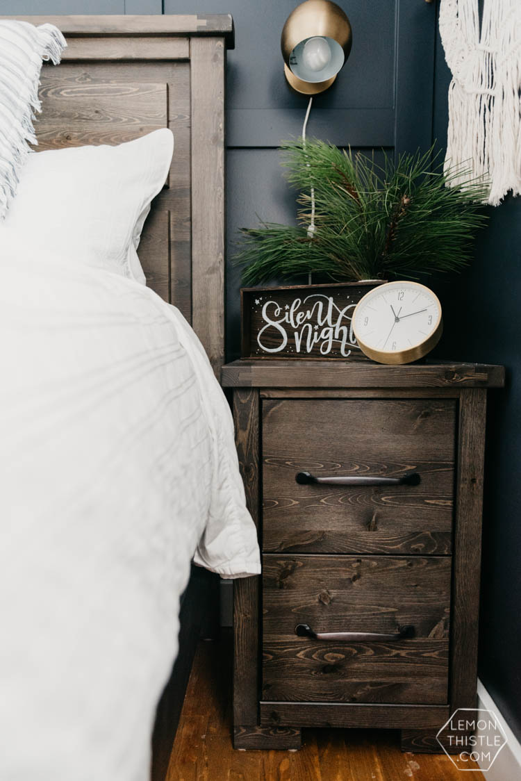 Holiday Master Bedroom- Navy and Textured
