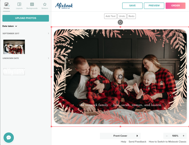 add your own hand lettered overlay to a foiled holiday card