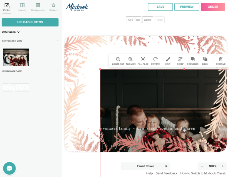 add your own hand lettered overlay to a foiled holiday card