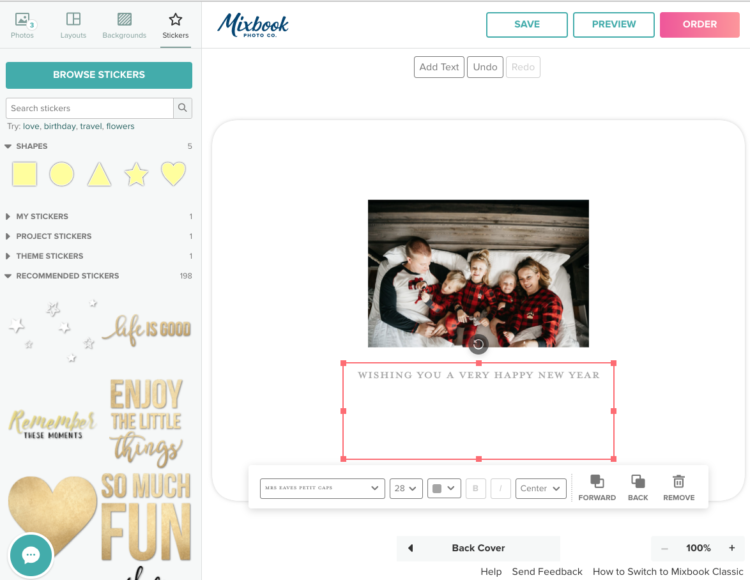 add your own hand lettered overlay to a foiled holiday card