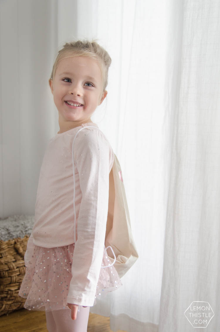 DIY Dance Bag with metallic iron on (free design!)