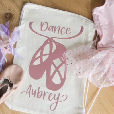 DIY Dance Bag with metallic iron on (free design!)