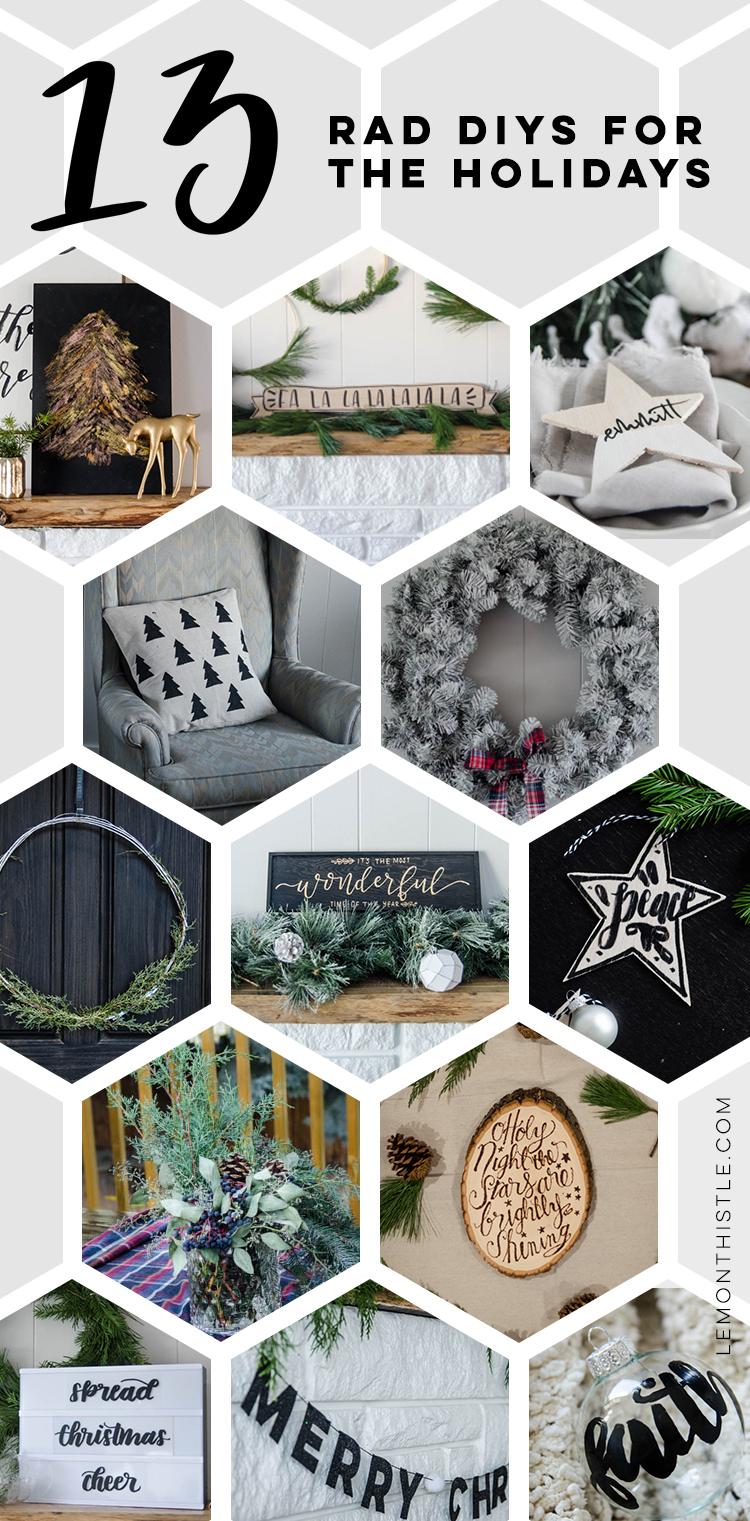 13 RAD DIYS FOR HOLIDAYS- I love these picks! Beautiful DIY Christmas decorations
