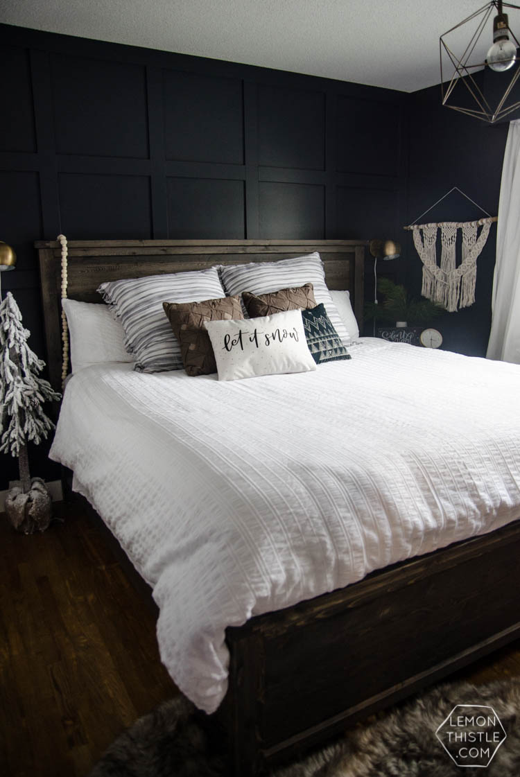 Modern Christmas Decorations- love this Family Friendly Holiday Home tour