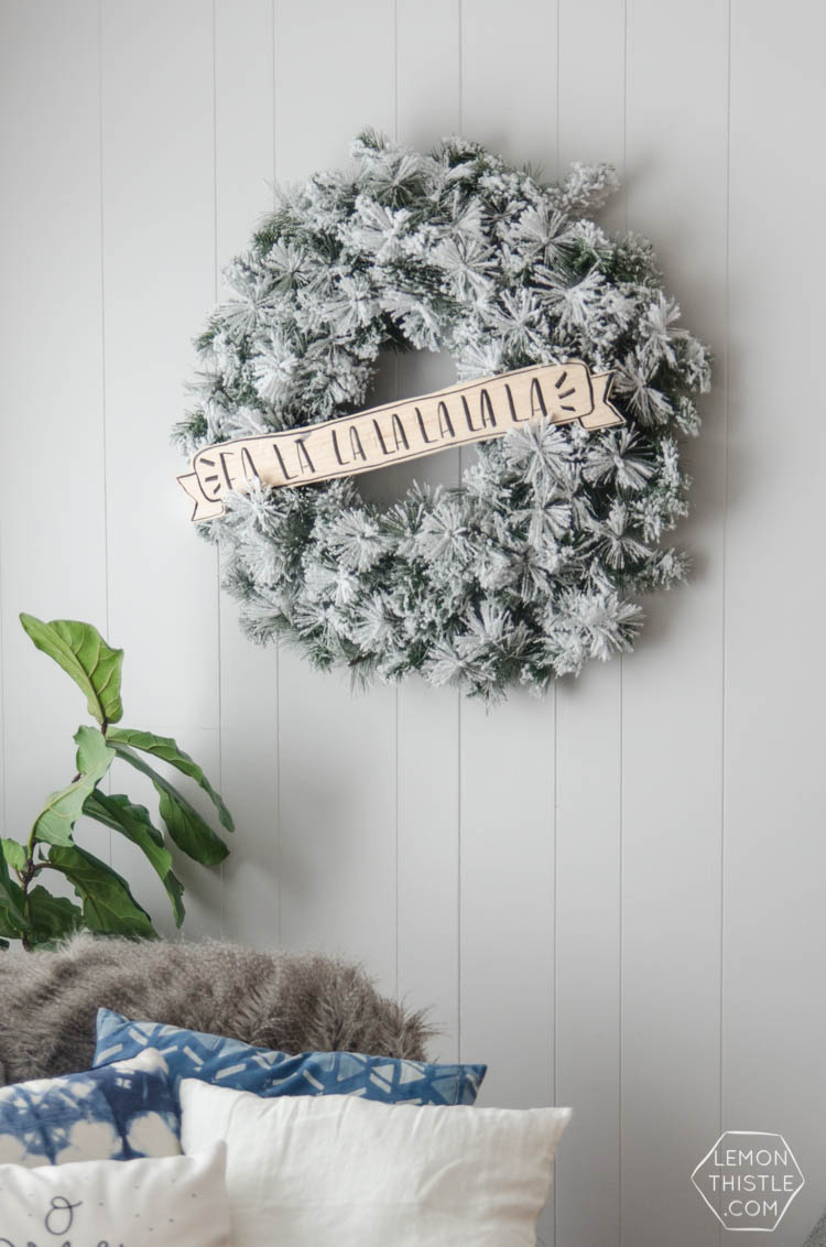 Modern Christmas Decorations- love this Family Friendly Holiday Home tour
