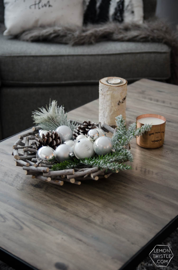 Modern Christmas Decorations- love this Family Friendly Holiday Home tour
