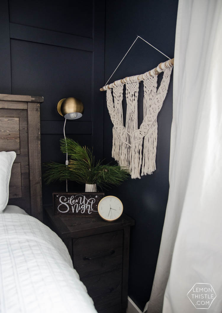 Modern Christmas Decorations- love this Family Friendly Holiday Home tour