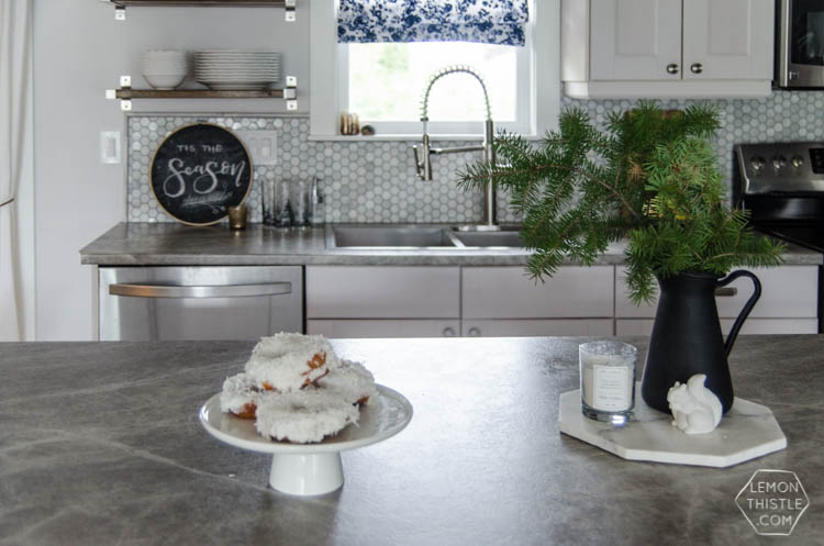 Modern Christmas Decorations- love this Family Friendly Holiday Home tour