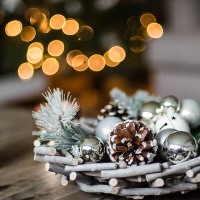 Modern Christmas Decorations- love this Family Friendly Holiday Home tour