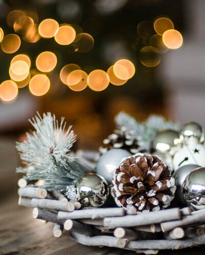 Modern Christmas Decorations- love this Family Friendly Holiday Home tour