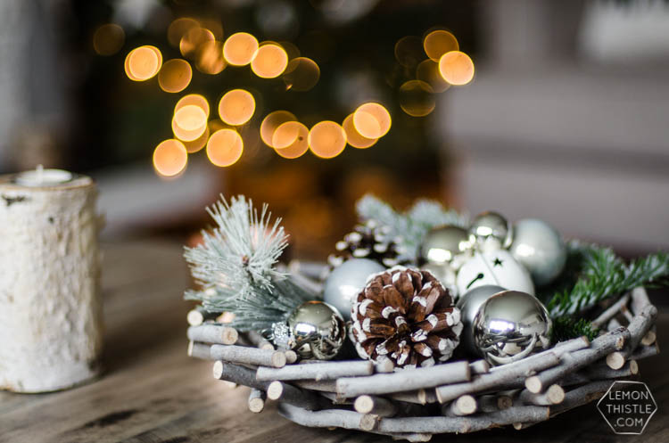 Modern Christmas Decorations- love this Family Friendly Holiday Home tour