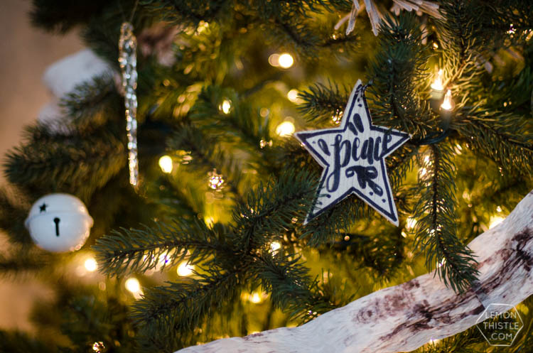 Modern Christmas Decorations- love this Family Friendly Holiday Home tour