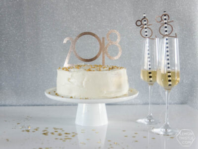 DIY 2018 Cake Toppers & Straw Decor... using fonts and a Cricut... this is amazing! I love this material- so much better than paper.