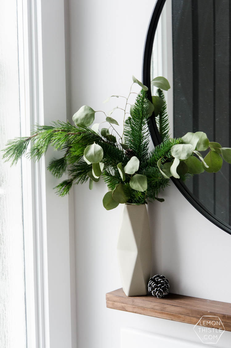 Modern Christmas Decorations- love this Family Friendly Holiday Home tour