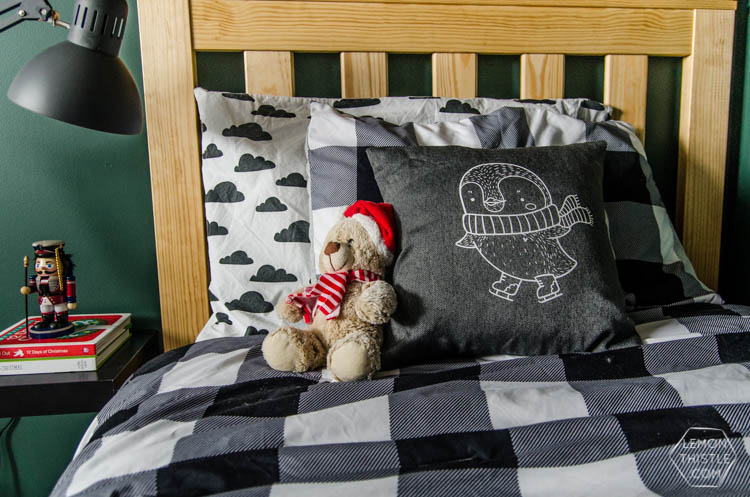 Modern Christmas Decorations- love this Family Friendly Holiday Home tour