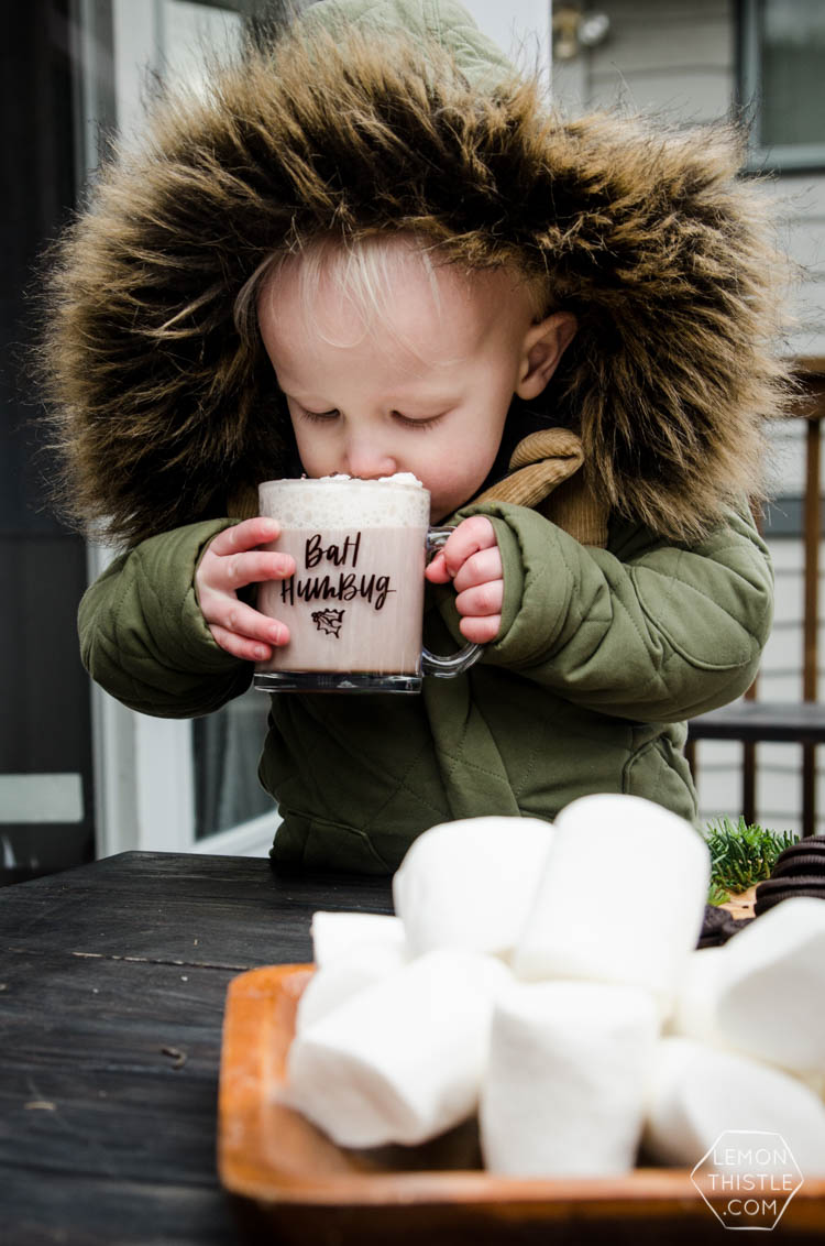 Backyard s'mores activity- perfect for an advent calendar activity- love the idea of doing them over candles too