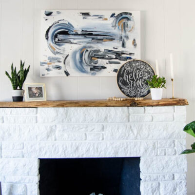 DIY Abstract painting on canvas- a beginner tutorial... I love this large scale art! Way more affordable to make it yourself