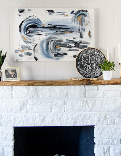 DIY Abstract painting on canvas- a beginner tutorial... I love this large scale art! Way more affordable to make it yourself