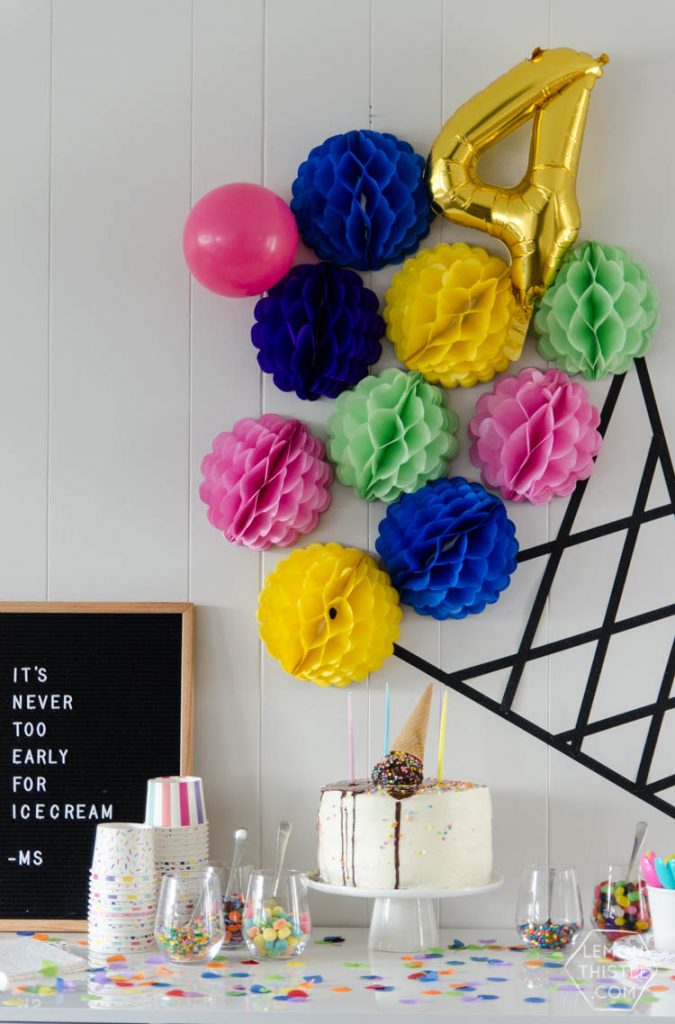 A modern DIY Ice cream party- the perfect kids birthday party- plus, it's gender neutral!