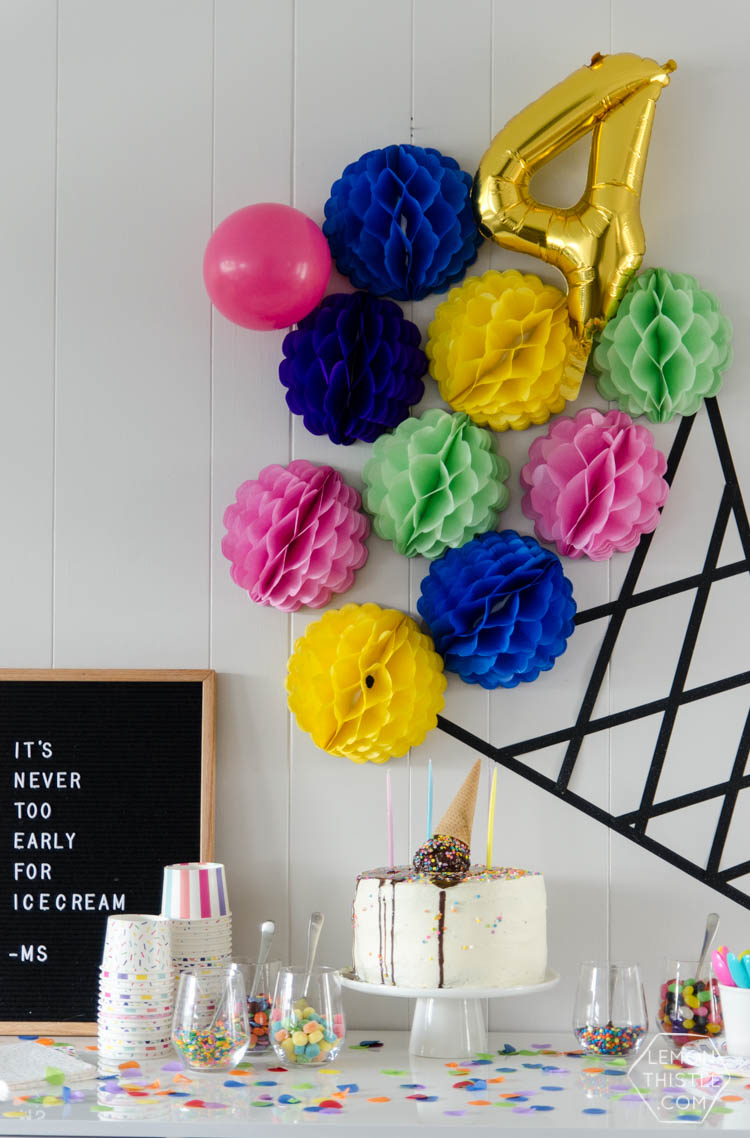 A modern DIY Ice cream party- the perfect kids birthday party- plus, it's gender neutral!