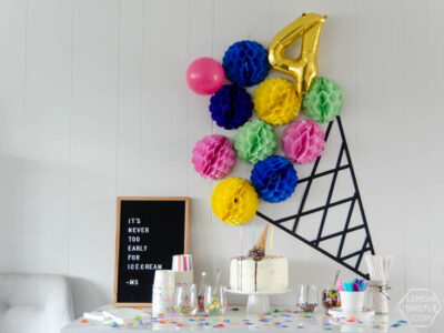 A modern DIY Ice cream party- the perfect kids birthday party- plus, it's gender neutral!