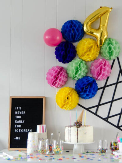 A modern DIY Ice cream party- the perfect kids birthday party- plus, it's gender neutral!