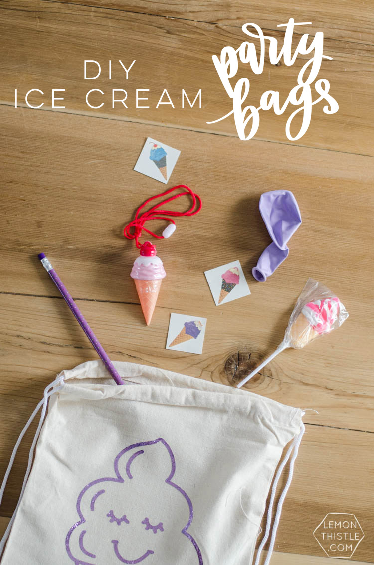 These DIY Ice Cream Party Bags are SO FUN! I love the free designs and how kids can paint their own. Perfect for a kids birthday party